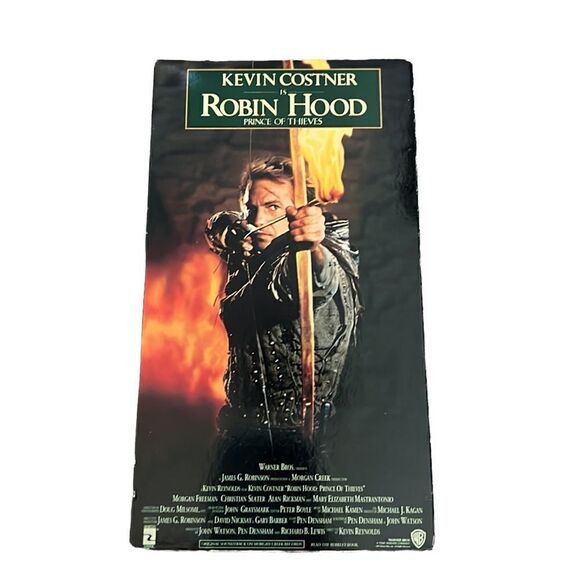Robin Hood: Prince of Thieves VHS Tape Classic Action Adventure Kevin Costner - Picture 2 of 7